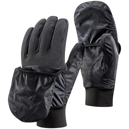 Black Diamond Wind Hood Softshell Warm and weatherproof gloves, Unisex adulto, Smoke, X-Small