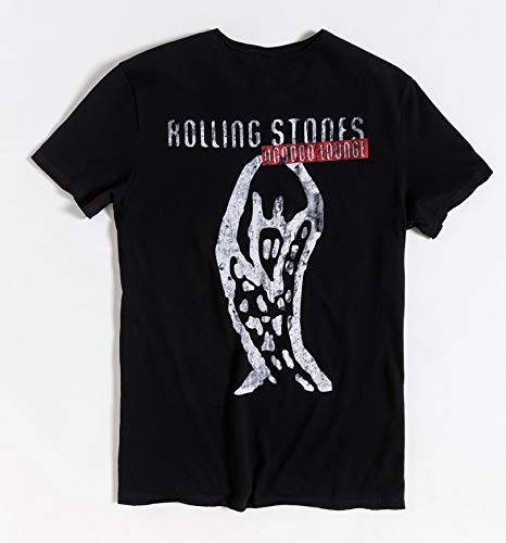 Black Rolling Stones Voodoo Lounge - Camiseta con estampado en la espalda