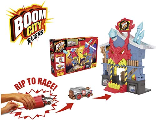 Boom City Racers - Infierno Explosivo, set de juego, incluye 1 coche (Famosa BMC02000)