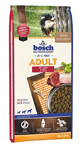 bosch HPC Adult con cordero y arroz | Alimento seco para perros adultos de todas las razas | 1 x 15 kg
