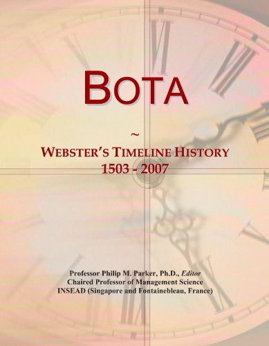 Bota: Webster's Timeline History, 1503 - 2007