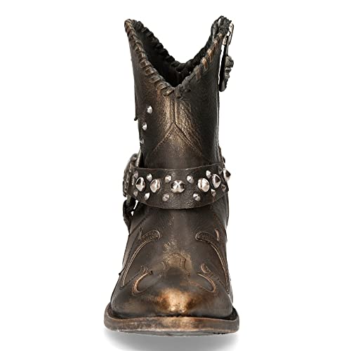 Botas vaqueras de mujer Western Cowboy Skull Vintage Marrón Cobre NEW ROCK Brown Woman Boots Texas M.WSTM004-S1 (numeric_40)
