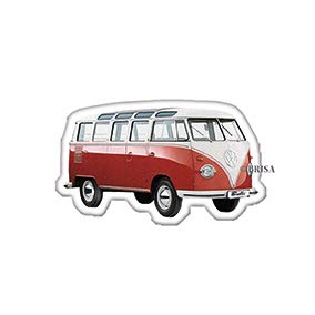 Brisa VW Collection - Volkswagen Furgoneta Hippie Bus T1 Van Juego de 3 Imanes para Tablón de anuncios, Decoración Magnética para Nevera como Idea de Regalo/Souvenir (Camper/Rojo)