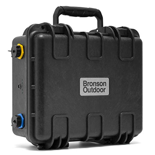Bronson Outdoor Batería de iones de litio MB 14,4 V NMC impermeable para motores de barco de 12 V (batería de 100 Ah con cargador de 40 A)