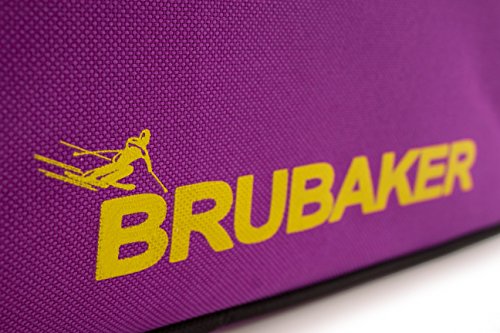 BRUBAKER 'Super Function 2.0' Bolso para Deporte - Mochila Porta Botas De Esquí - Púrpura/Amarillo