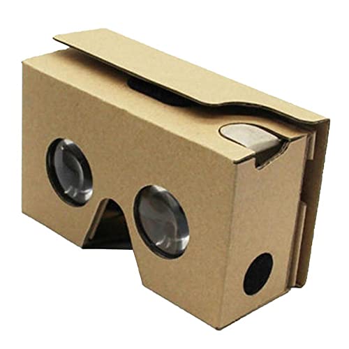 Caja De Cartón De Google, Caja De Gafas De Realidad Virtual De Auriculares VR 3D con Lente Óptica 3D Clara Y Correa De Cabeza Cómoda