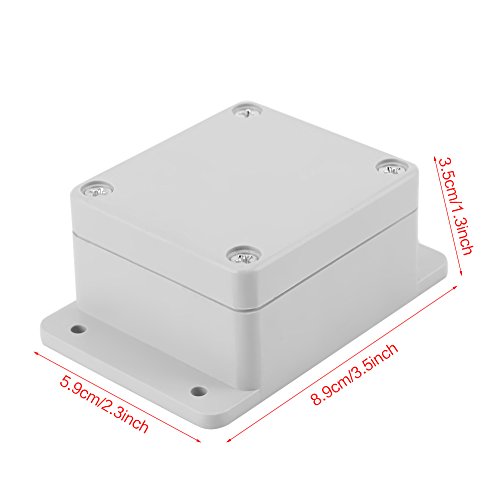 Caja de Conexiones Resistente Al Agua Caja de Ip65 Abs Proyecto Eléctrico Universal Caja de Instrumentos Montaje Fijo(89*59*35mm)