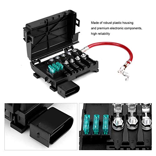 Caja de fusibles de batería, 1J0937550A Terminal de soporte de caja de fusibles de batería de coche para Mk4 Beetle 99-04