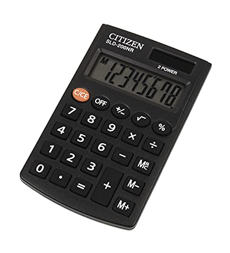 Calculadora de bolsillo Citizen SLD-200NR, Negro