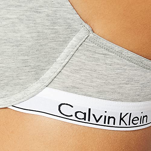 Calvin Klein T-Shirt-BH-Modern Cotton Sujetador, Gris (Grey Heather 020), 85C para Mujer