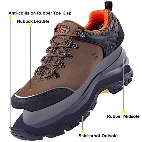 CAMEL CROWN Zapatillas de Deporteal y Aire Libre para Hombres Zapatos de Senderismo Montaña Calzado de Trekking Impermeable y Ligero