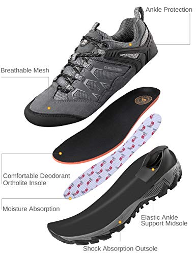 CAMEL CROWN Zapatos de Senderismo para Hombres Antideslizantes Ligeras Zapatillas de Escalada Calzado de Trekking para Correr Alpinismo Gimnasio Deportes al Aire Libre