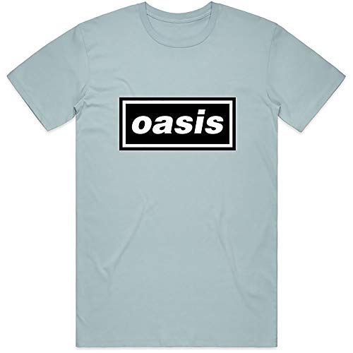 Camiseta de manga corta con logotipo de Oasis "Definitely Maybe" azul azul large
