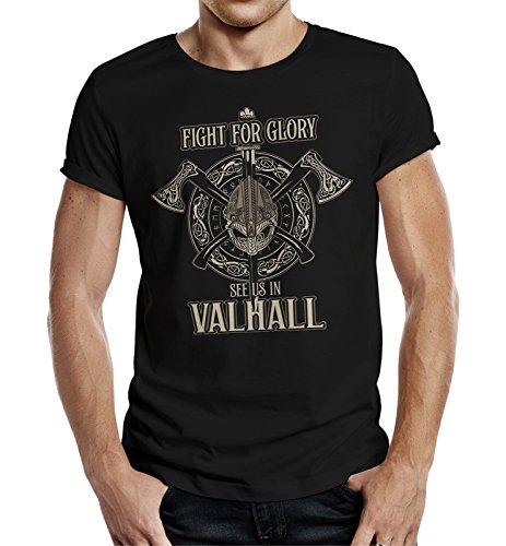Camiseta para fans de los vikingos: "Keiner liebt den Krieger, Fight., L