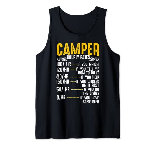 Camping al aire libre Tienda Camper Tarifas por hora Camiseta sin Mangas