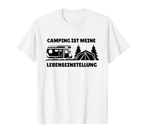 Camping es mi actitud de vida, autocaravana, caravana. Camiseta