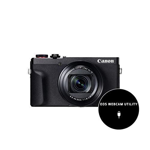 Canon PowerShot G5 X Mark II - Cámara Digital (20.1 MP, Pantalla táctil LCD Plegable de 7.5 cm, Pantalla abatible, WLAN, Zoom de 5X, 4K, CMOS) Negro