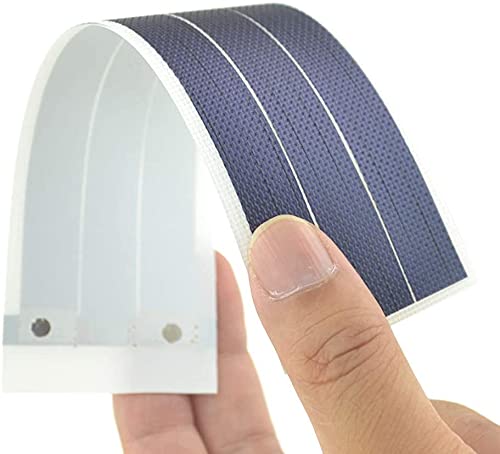 Cargador de panel solar flexible pequeño Flex-Film-Thin-Roll-up-Bendable-Amorphous-Solar-Panel-Cell-DIY para proyectos de lote de ciencia Cargador inalámbrico Cargador de batería (Blanco 2)