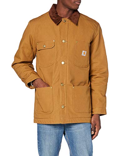 Carhartt Firm Duck Chore Coat Saco, Brown, L para Hombre