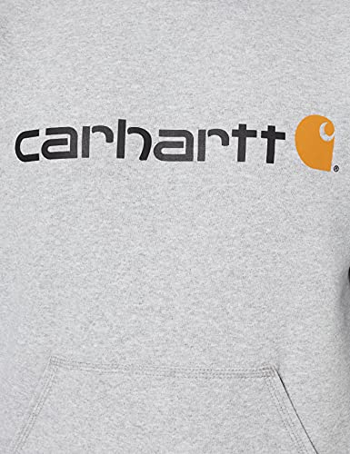 Carhartt Signature Logo Midweight Sweatshirt, Sudadera para Hombre, Gris (Heather Grey), M