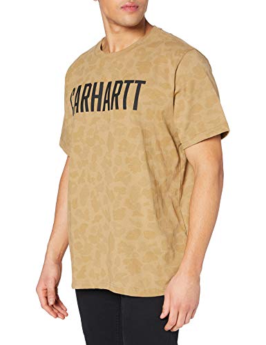 Carhartt Workwear Block Logo T-Shirt Work Utility - Camiseta, Dark Khaki Duck Camo, M para Hombre