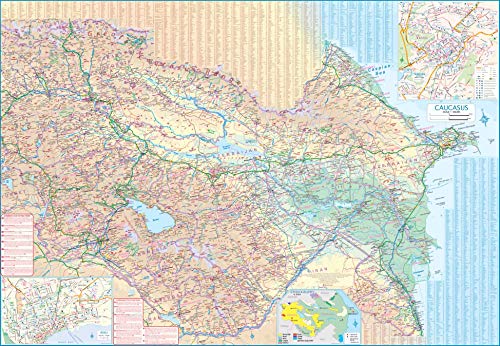 Caucasus 1:430 000 / 650 000: Georgia, Armenia and Azerbaijan. Pläne Tbilisi, Baku, Yerewan