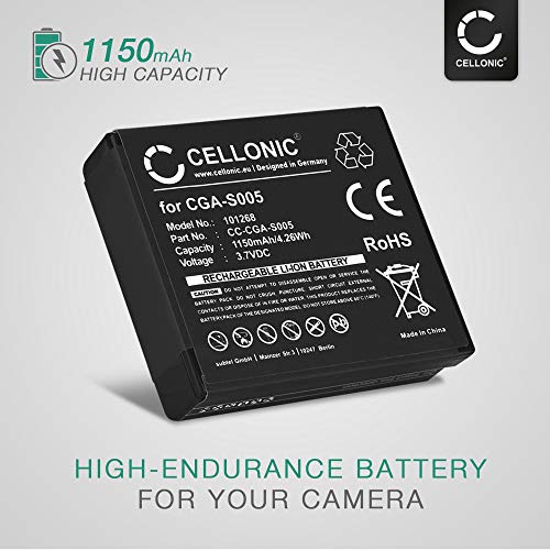 CELLONIC® 2X Batería BP-DC4 BP-41 Compatible con Leica D-Lux 4 D-Lux 3 D-Lux 2 C-Lux 1 Sigma DP-1 DP-2 DP-3 Merrill, 1150mAh + Cargador rápido BC-DC4 bateria de Repuesto Pila