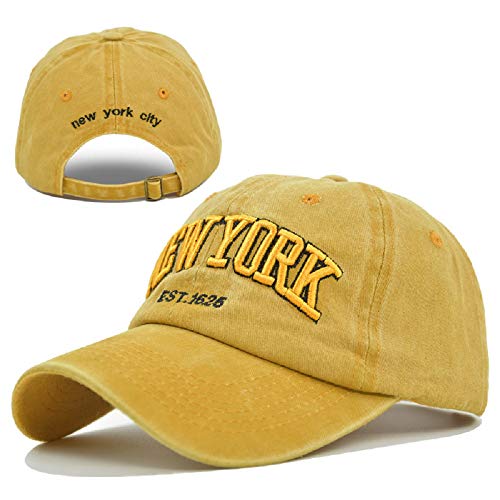 CheChury Vintage Gorra de béisbol Bordado Unisex New York Bordado Sombrero de Baseball Hip-Hop Mode Cap Snapback Ajustable Gorras Deportes para Hombre y Mujer