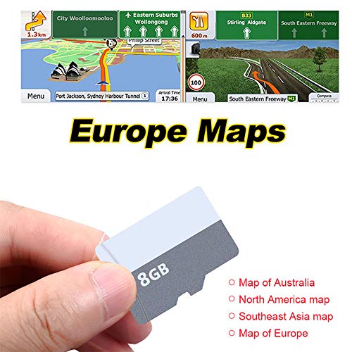 Chnrong Tarjeta de mapa GPS de 8 Gb SD de mapa de Europa para mapa de navegación GPS