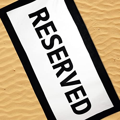 CKB LTD Reserved Toalla de playa 100% algodón 76 x 152 cm - Novedad Toallas de playa para piscina para tumbonas Tumbona de hotel
