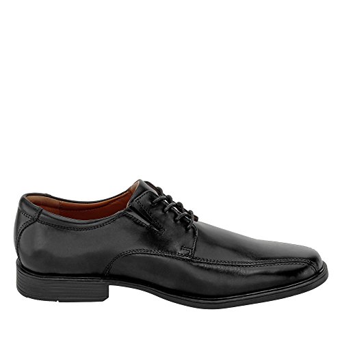 Clarks Tilden Walk, Zapatos Hombre, Negro (Black Leather), 42 EU