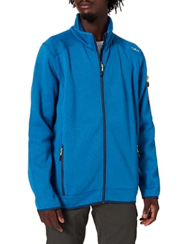 CMP Knit Tech mélange Fleece Jacket Chaqueta de Forro Polar, Storm, 56 para Hombre