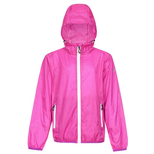 CMP Rain Jacket with Fixed Hood Chaqueta Impermeable con Capucha, Chica, Violet-Fuxia, 152