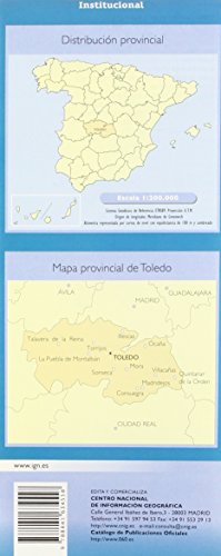 CNIG - Mapa provincial de Toledo, escala 1:200.000, dimensiones 138 x 77 cm