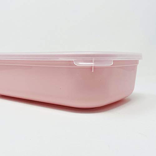 Codil Juegos Tupper de Plásticos para Alimentos,Tapers Rectangular Reutilizables para Comida Sin BPA,Recipientes con Tapa,Apto para Microondas Lavavajillas y Congelador(Rosa Verde y Azul, 12 x 0.8L)