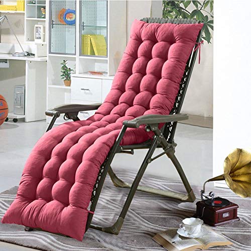 Cojín para silla de salón o tumbona reclinable, cojín con diseño de colchón para tumbonas en el patio, jardín, exteriores, galería, de Soddyenergy., rosso