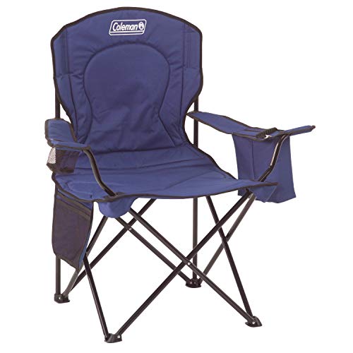 Coleman Cooler Quad - Silla de camping portátil, color azul