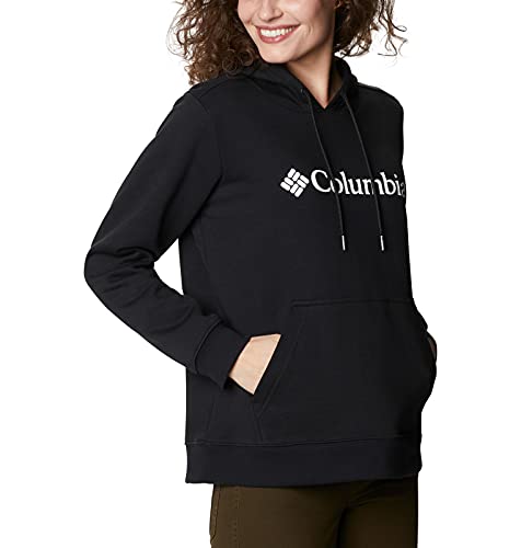 Columbia Hoodie Sudadera con Capucha y Logo, Black, XS para Mujer