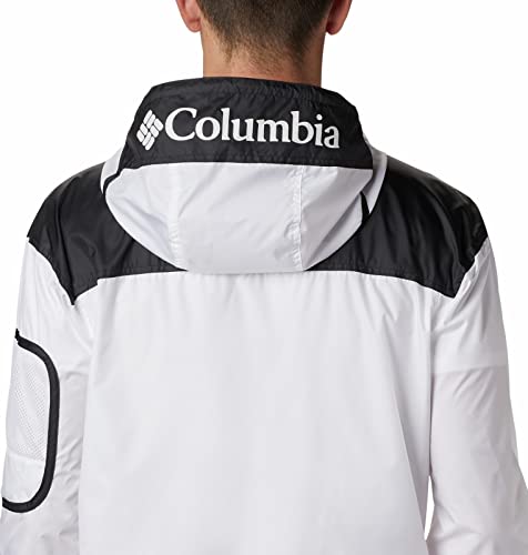 Columbia KM2005 Coupe-vent Homme Blanc/Noir FR : S (Taille Fabricant : S)