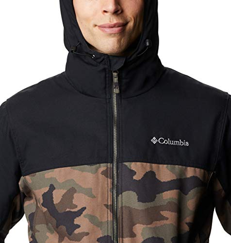 Columbia Men's Loma Vista Hooded Jacket, Cypress Traditional Camo/Black, X-Large