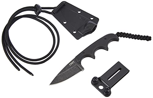 COLUMBIA RIVER KNIFE & TOOL CRKT Minimalist Drop Point - Cuchillo de Excursionismo, Color Negro, Talla única