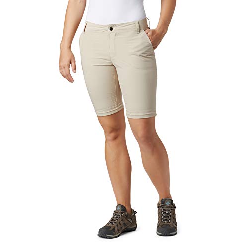 Columbia Silver Ridge 2.0, Pantalones de senderismo convertibles, Mujer, Beige (Fossil), Talla: 8/R