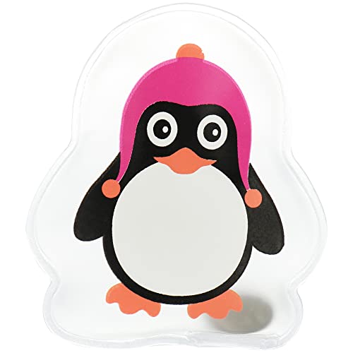 com-four® 4X Calentador de Bolsillo Reutilizable - Calienta-Manos con Motivo Pingüino para Niños - Almohadilla Térmica para Días Fríos y para Llevar (04 Piezas - Color pingüino)
