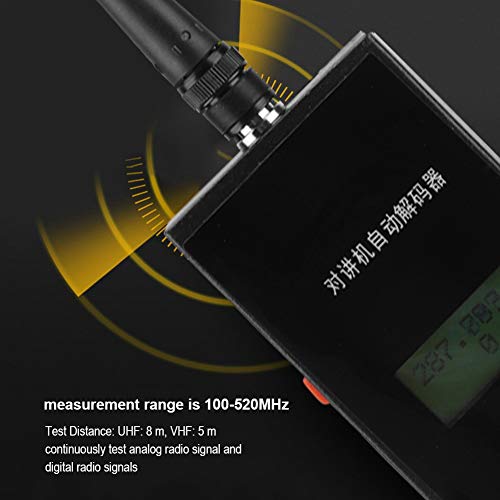 Contador de Frecuencia, Material ABS 100-520MHz Antena Contador de Frecuencia Mini Diseño para Walkie-talkies para Señal de Radio Analógica