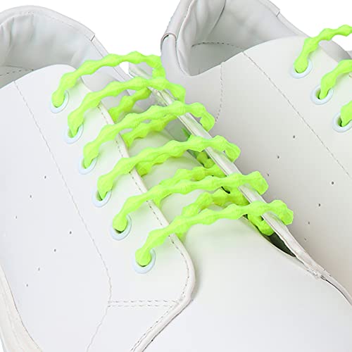 CORD ON - Cordones elásticos para zapatillas de running y triatlón, Xtenex, no necesitan atarse, ajustables, especiales deporte. Medida 2.5 - 5.6 mm - 1 par (Amarillo F, 90 cm, 4/5 ojales)