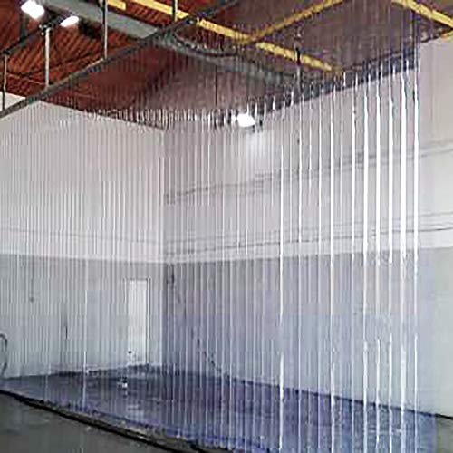 Cortinas de Lamas de PVC Transparente Láminas Industrial | Impermeable | Resistente a la Intemperie | Medidas Personalizables
