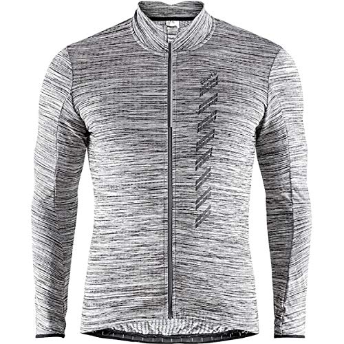 Craft Sportswear Men's Velo 2.0 Bike and Cycling Training Full Zip Long Sleeve Brushed Thermal Jersey