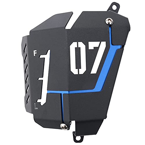 Creely Motocicleta Mt07 Fz07 Cubierta Protectora del Tanque de Recuperación de Refrigerante para Mt-07 Fz-07 MT 07 FZ 07 2014 2015 2016 2017 (Azul)