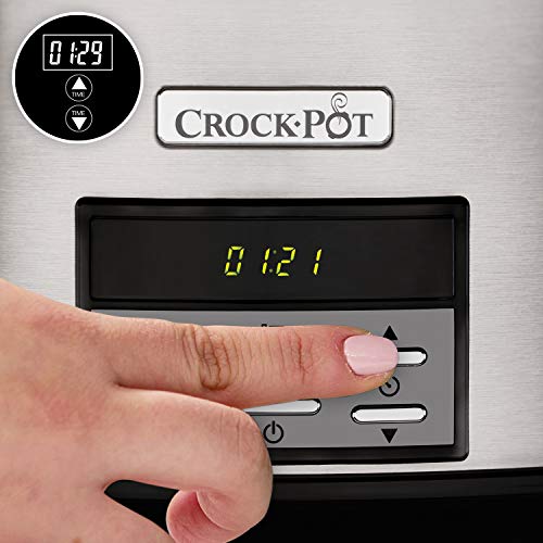 Crock-Pot CSC063X Olla de cocción lenta digital, 7.5 litros, Acero inoxidable