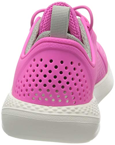 Crocs Literide Pacer K Unisex Niños Sneaker, Rosa (Electric Pink/White), 27/28 EU
